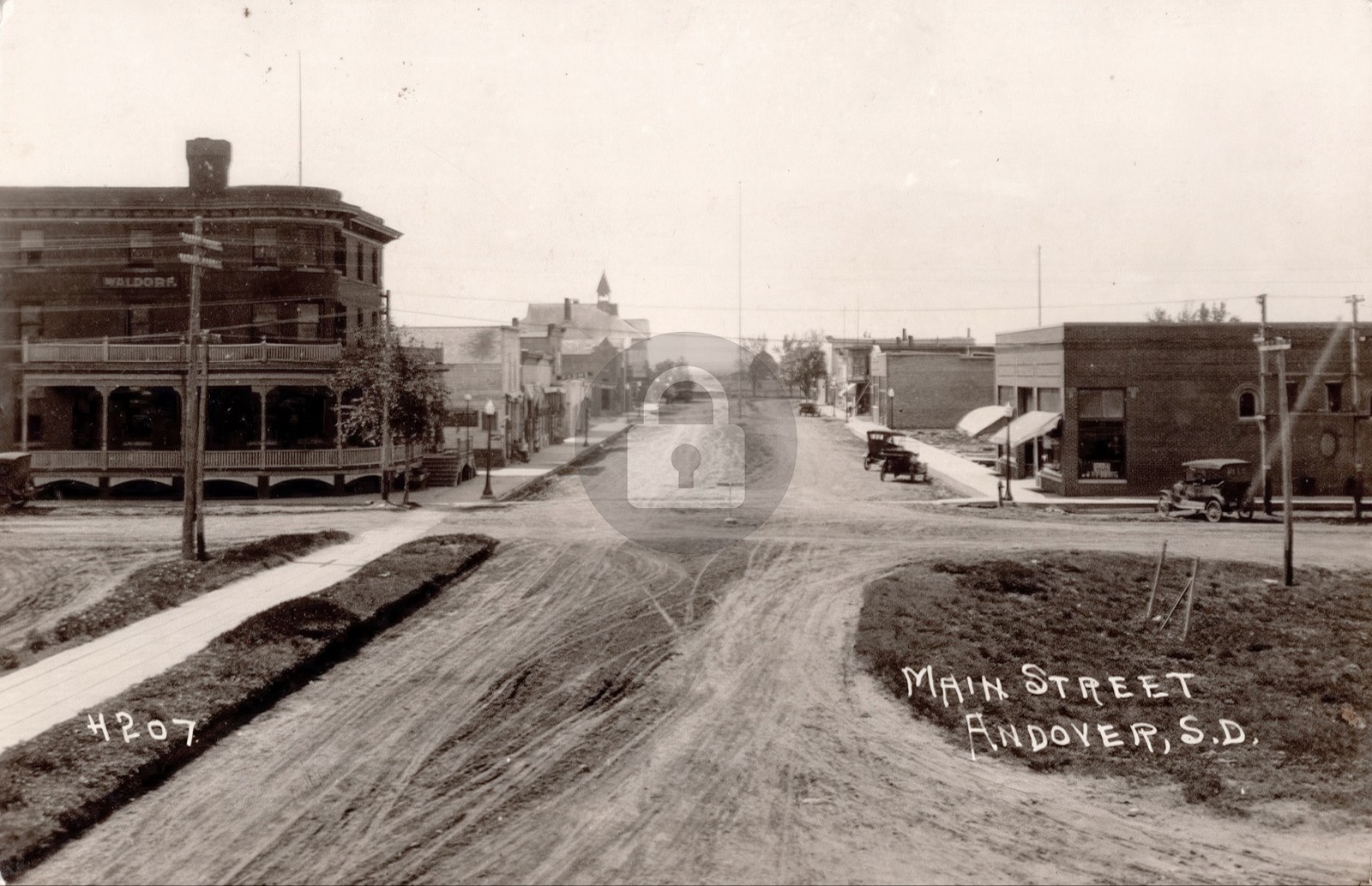 c1920 Main Street Andover South Dakota SD Day Co RPPC Photo Postcard COPY