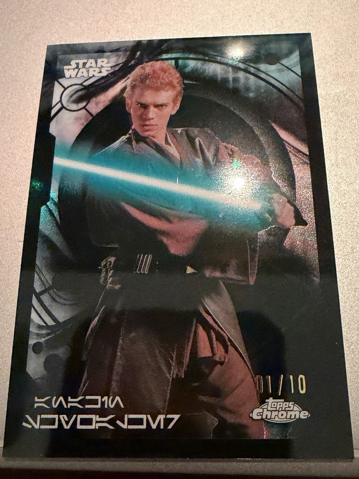 2026 Topps Chrome Star Wars - Anakin Skywalker #52 Black Aurebesh 01/10 2026 Topps Chrome Star Wars - Anakin Skywalker #52 Black Aurebesh 01/10