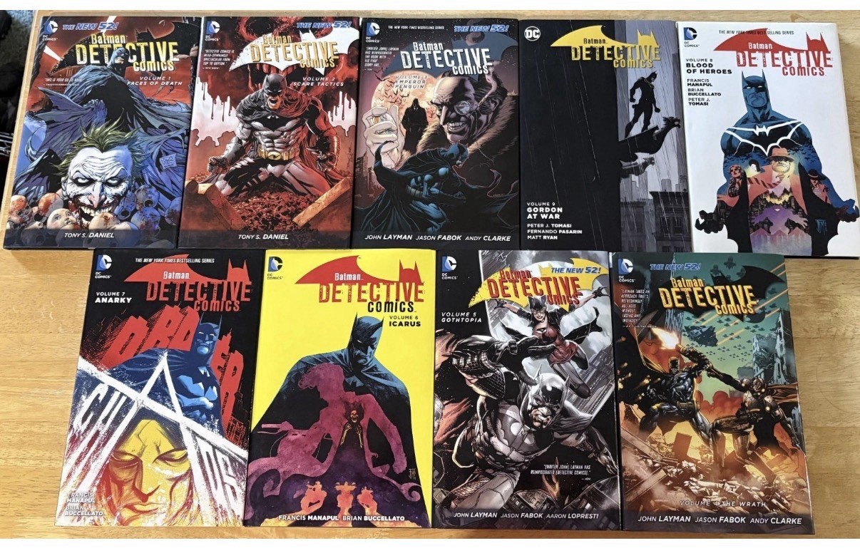 BATMAN DETECTIVE COMICS THE NEW 52 COMPLETE FIRST PRINT HARDCOVER SET VOL 1-9