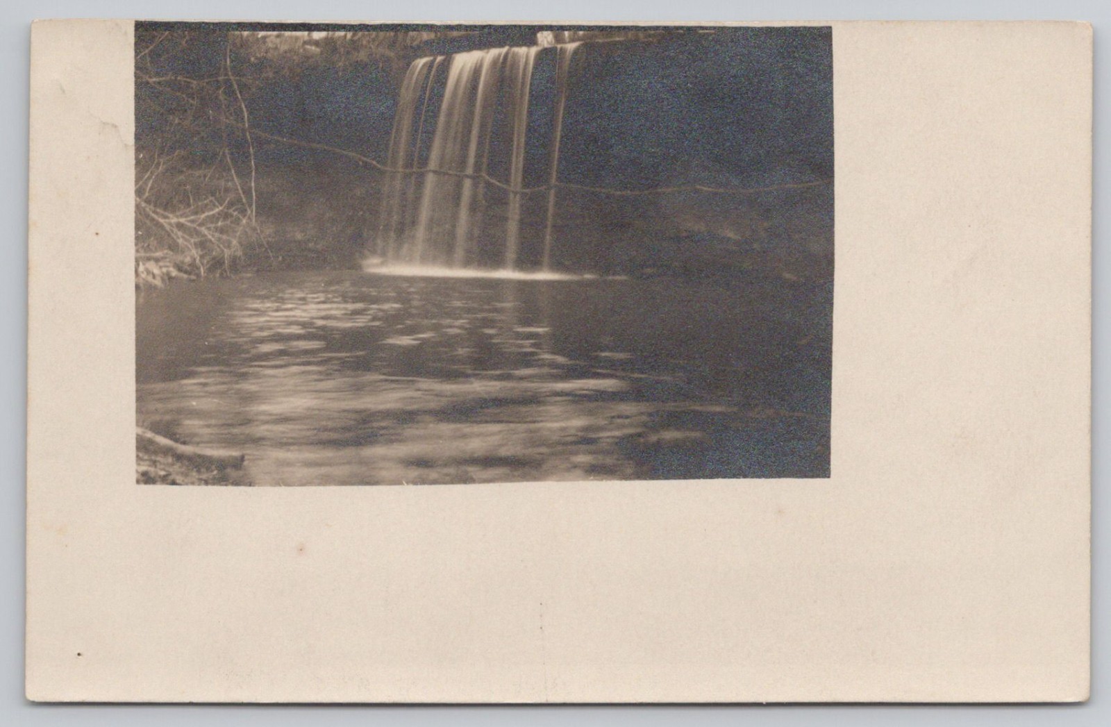 Waterfall and Bridge RPPC DB Postcard