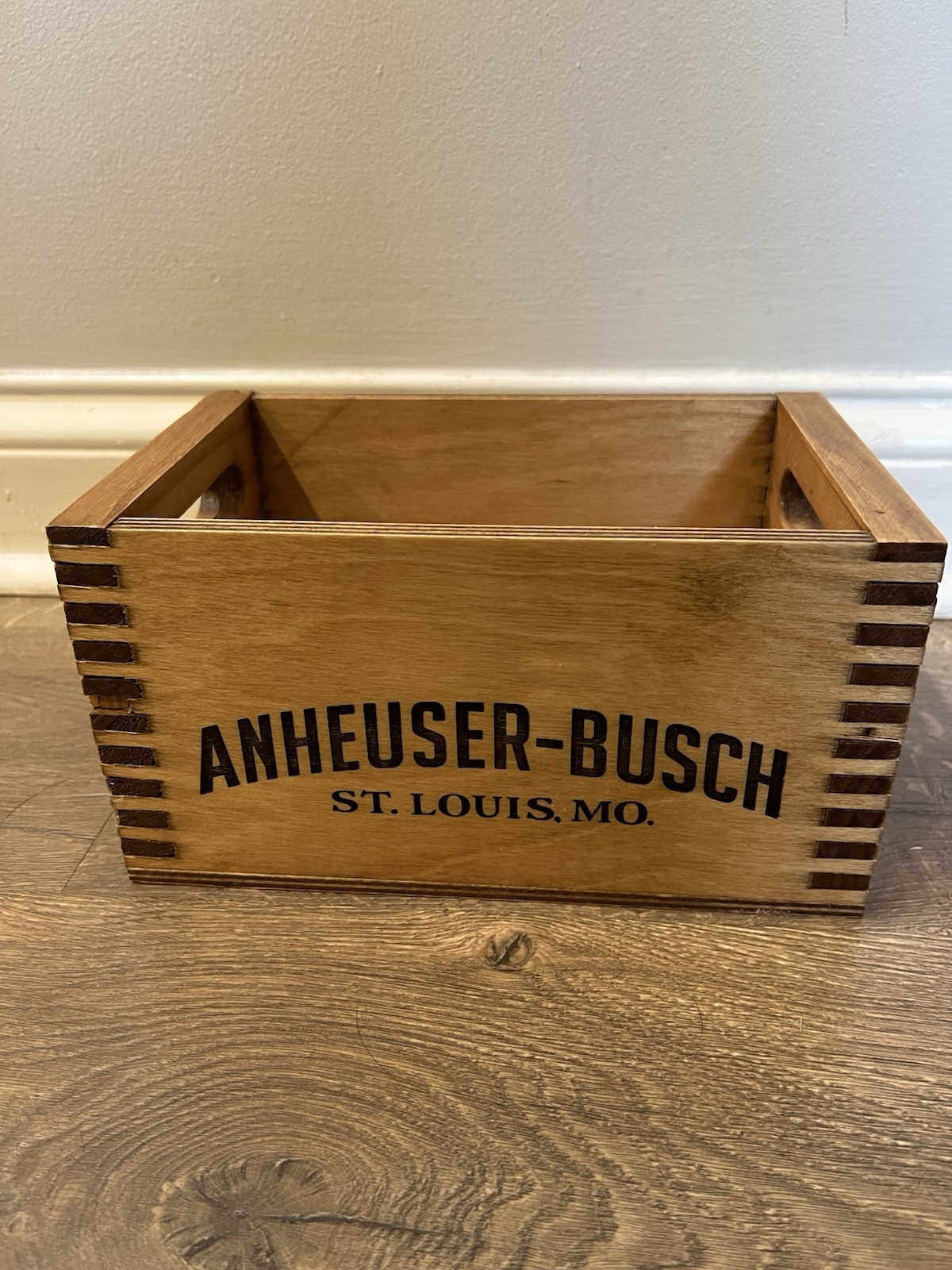 Vintage Mini Anheuser Busch Budweiser Small Wood Box