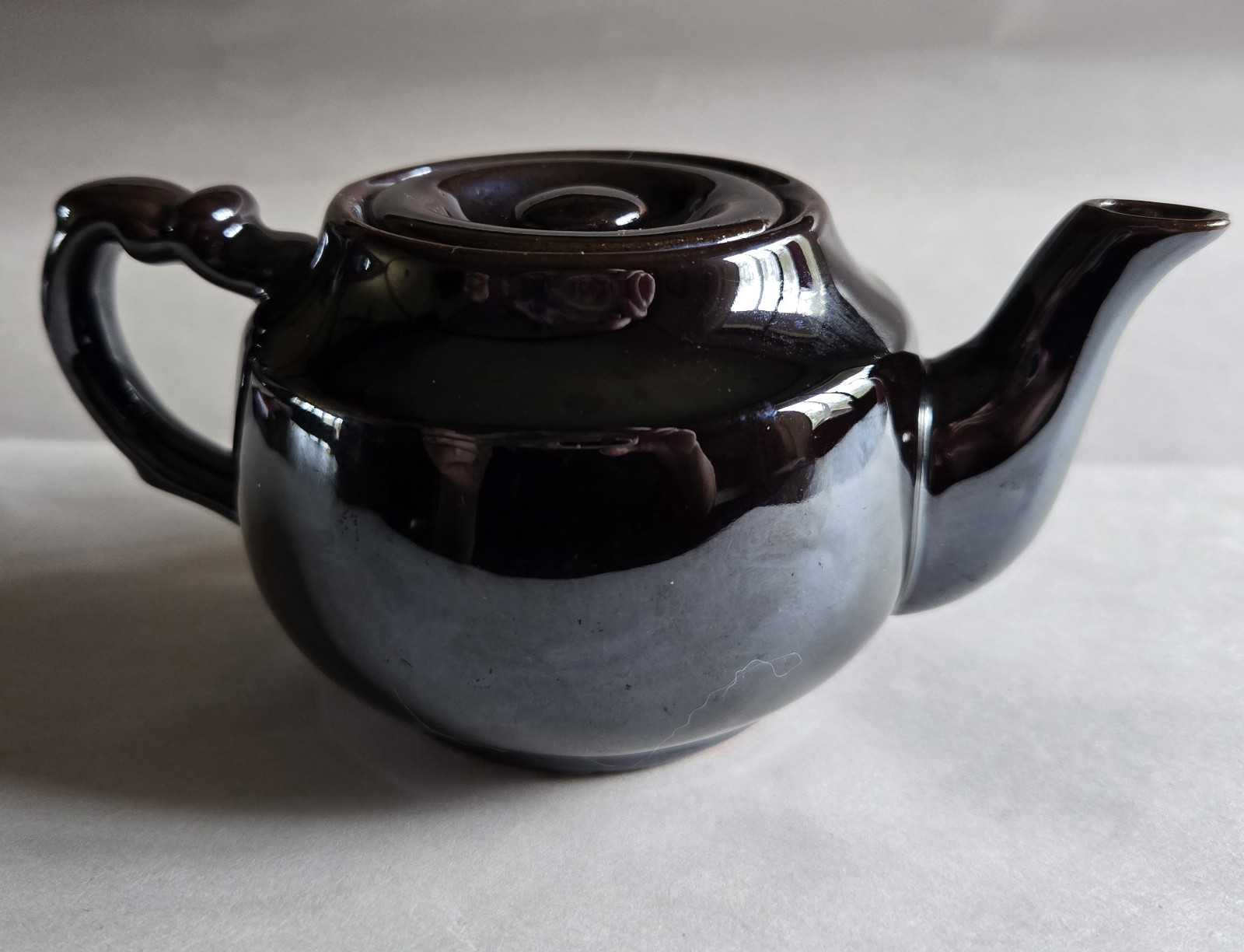 Vintage Occupied Japan Single Teapot Brown Glaze Individual One Cup