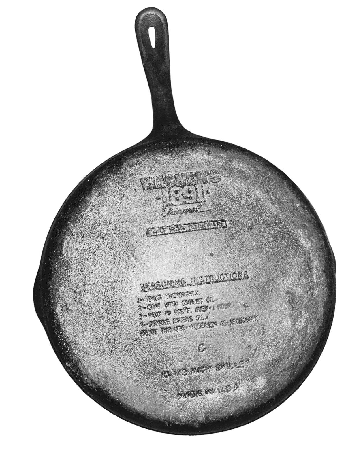 wagner's 1891 original cast iron 10.5” Skillet (commemorative Late 1980s) 