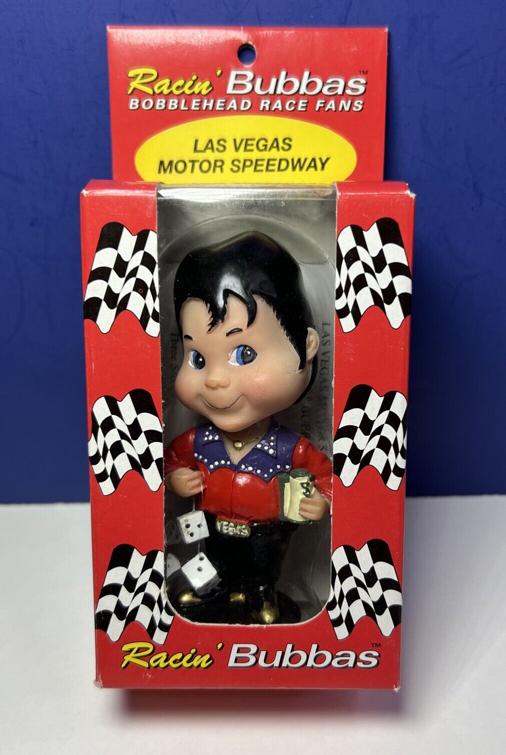 Vintage Racin' Bubbas 'Las Vegas Motor Speedway' Bobblehead Race Fans in Box