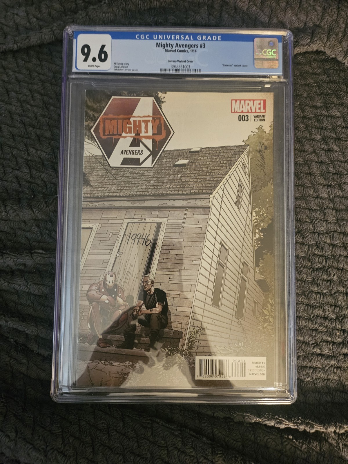 Mighty Avengers #3 CGC 9.6 Comic Book 2014 Larroca Eminem Variant Cover Mighty Avengers #3 CGC 9.6 Comic Book 2014 Larroca Eminem Variant Cover