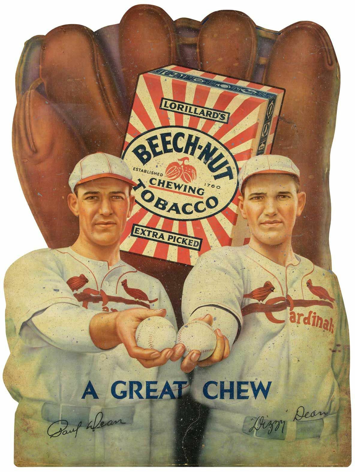 BEECH NUT TOBACCO PAUL DIZZY DEAN 24\ BEECH NUT TOBACCO PAUL DIZZY DEAN 24\