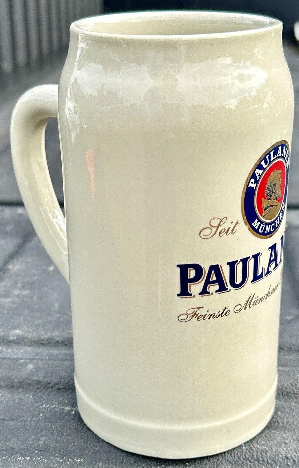 F. Herb Paulaner Munchen Feinste Munchner Braukunst Beer Stein 1L Mug Tankard