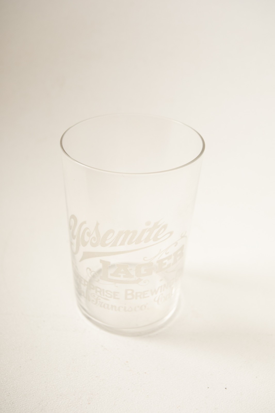 Yosemite Lager Enterprise Brewing Glass(OFS-5/JSF6)San Francisco Pre Prohibition