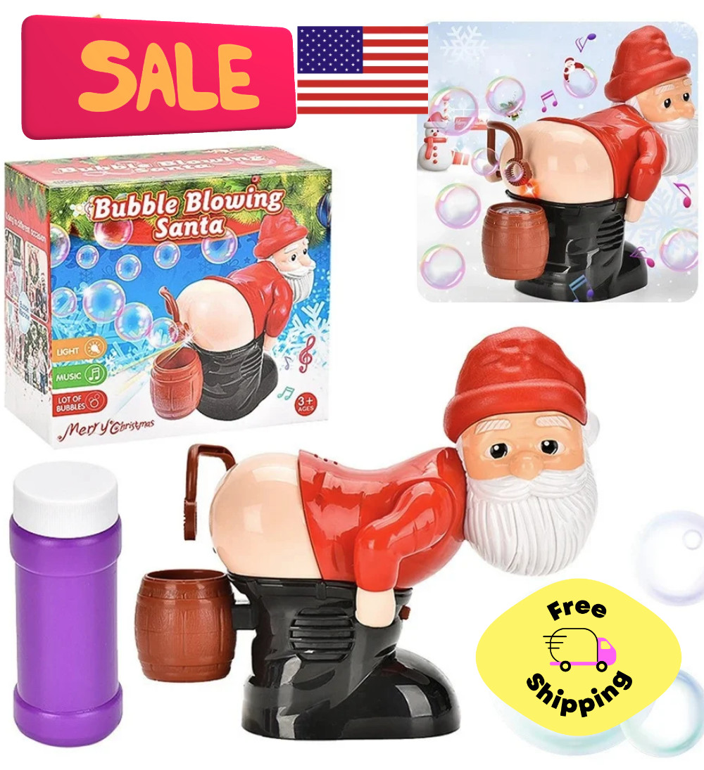Funny Santa Bubble Butt Machine Toy Bubble Blower + bubble blowing santa