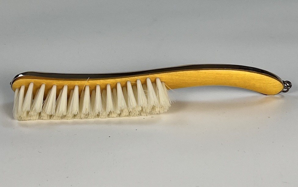 Vintage Silver Plated Table Crumb Brush Curved Silent Butler Garment Brush