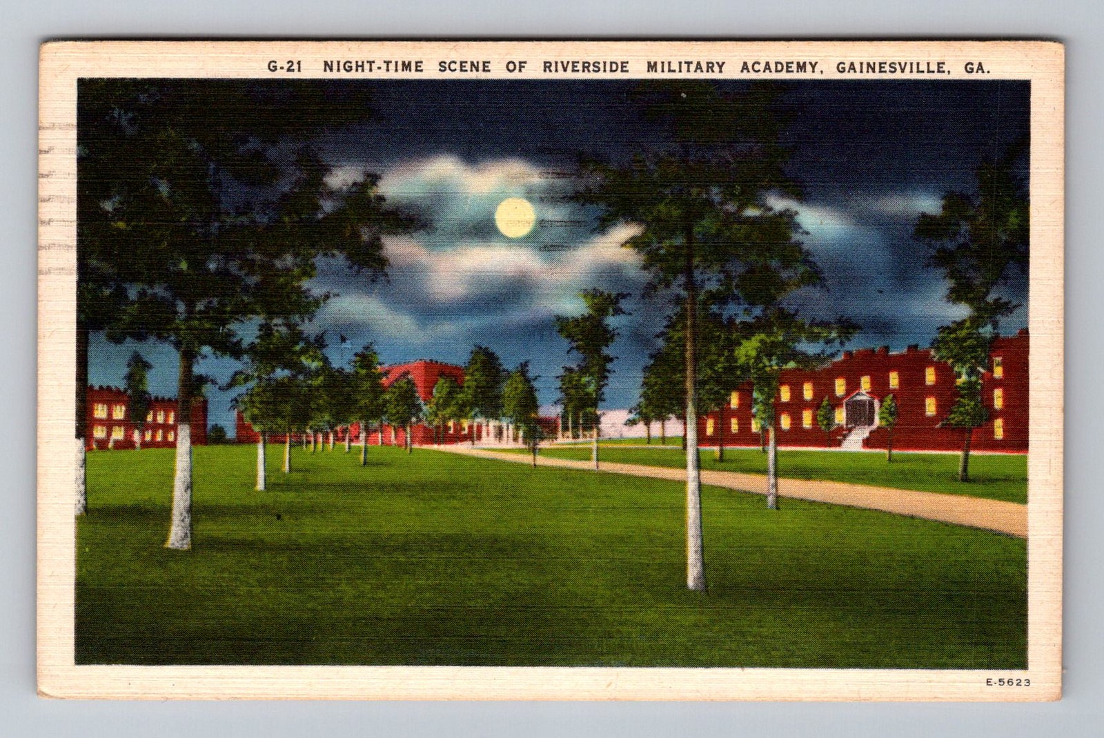 Gainesville GA-Georgia, Riverside Military Academy, PC Vintage c1958 Postcard