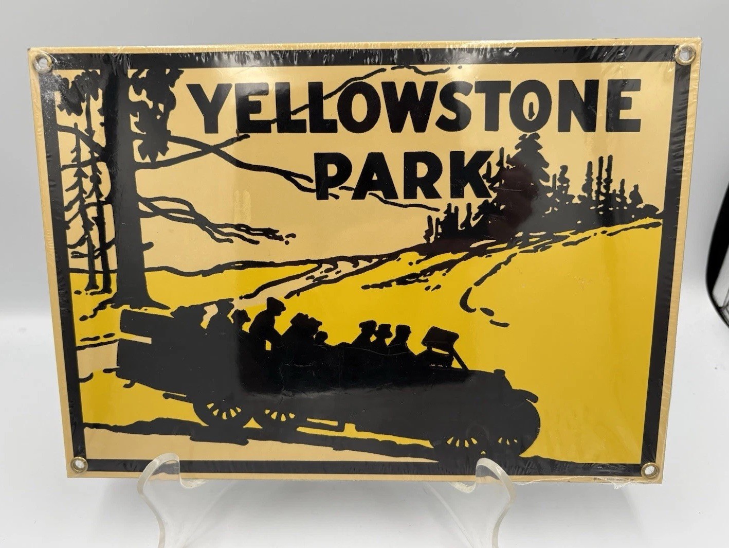 Ande Rooney Yellowstone Park Porcelain Reproduction Advertising Sign
