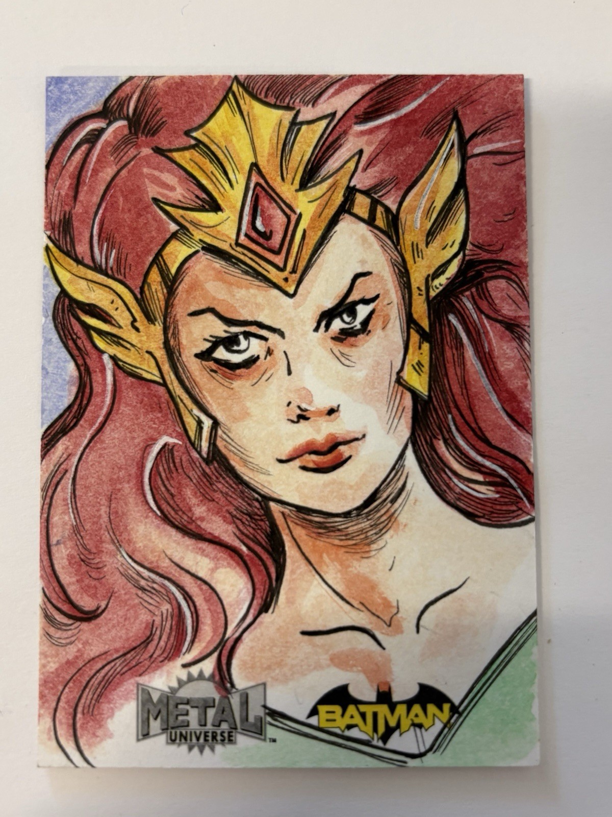 2025 Upper Deck Batman Metal Sketch Card 1/1 - Mera - Morvan LeRest