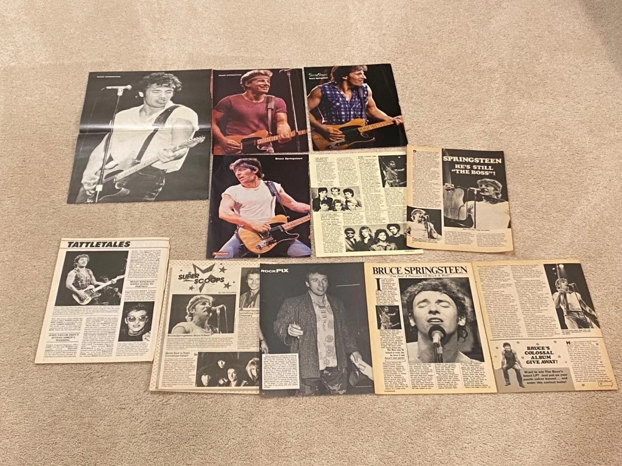 Bruce Springsteen teen magazine pinup clippings lot cheap Pix Bop 16 Teen Beat Bruce Springsteen teen magazine pinup clippings lot cheap Pix Bop 16 Teen Beat