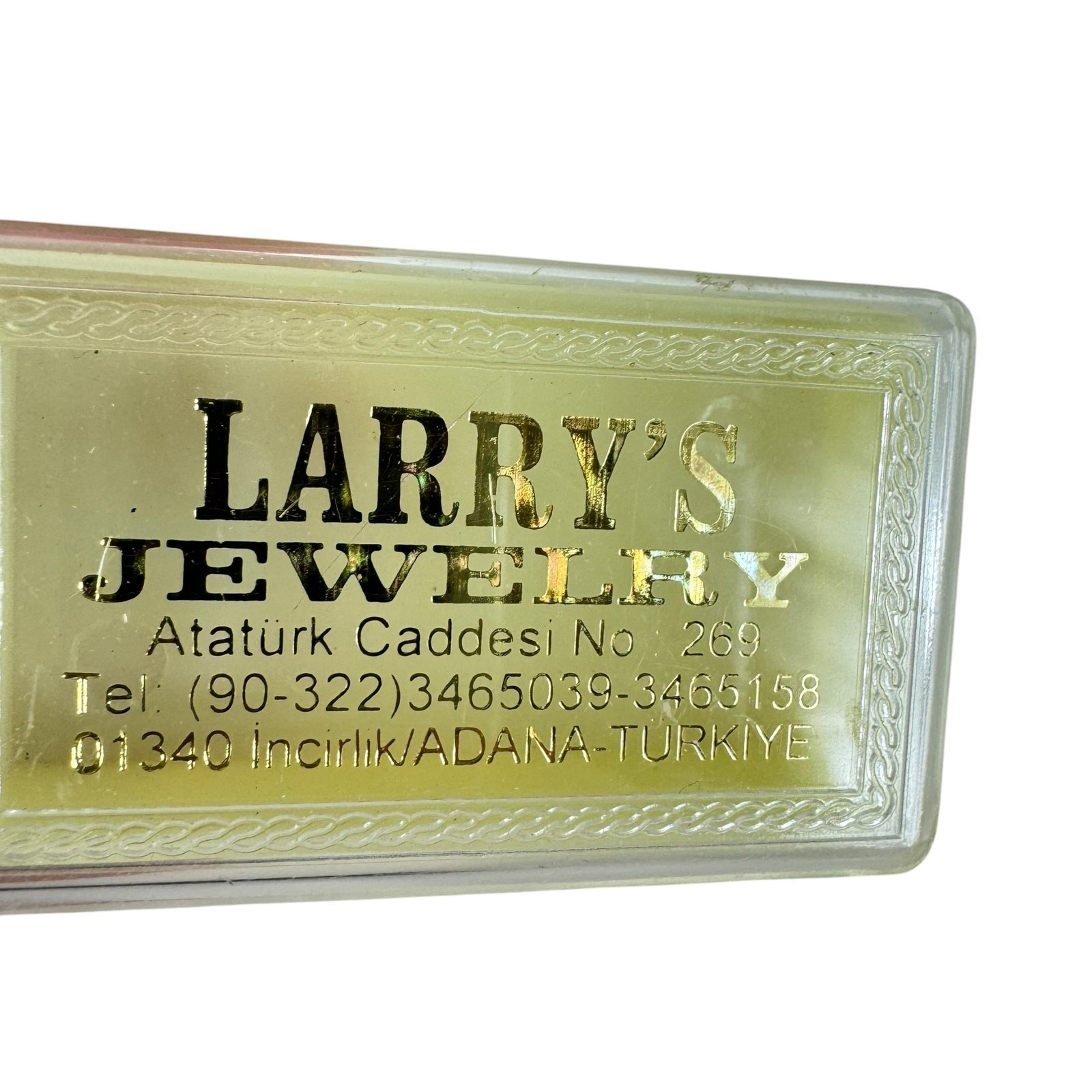 Vintage Larry\'s Jewelry Turkey Clear Small Jewelry Case