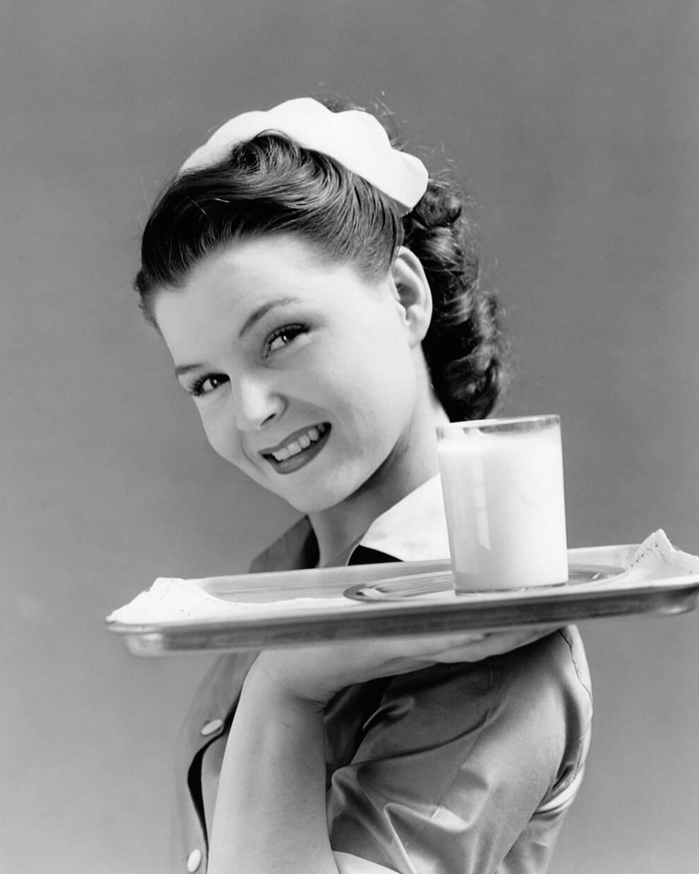 1940s 50s Vintage Waitress 8x10 Matte Photo Print Americana Retro