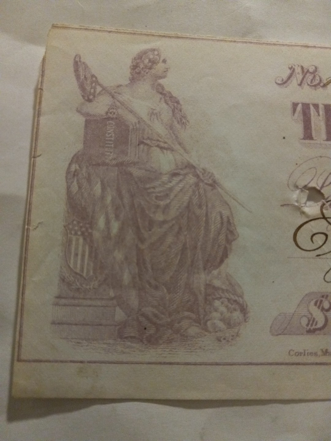 RARE Vintage 1868 New York  National Park Bank Bank Check Beautiful Vignette 🎨 