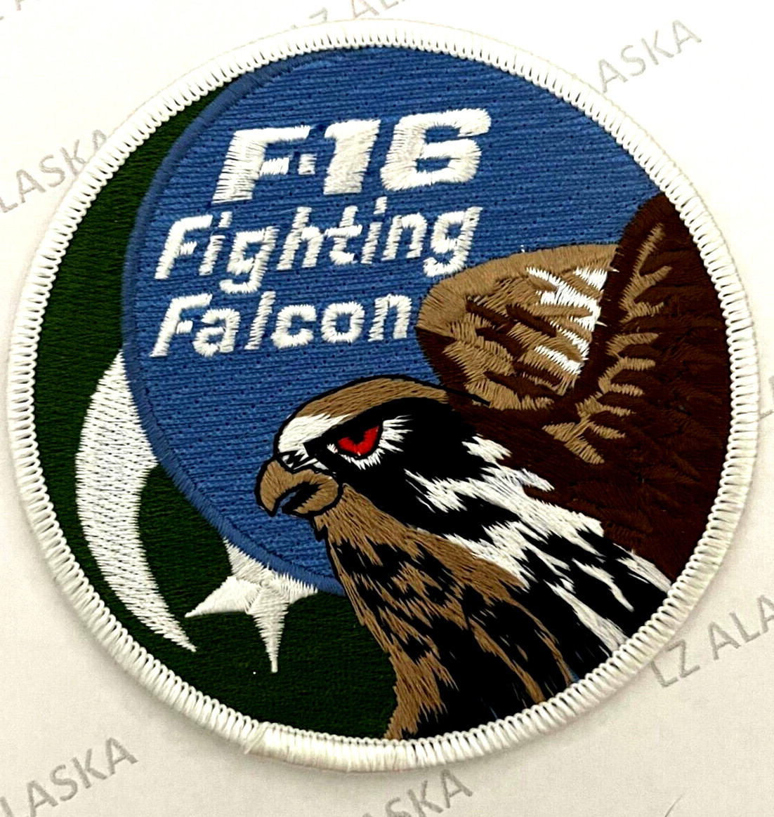 PAKISTAN AIR FORCE F-16 FIGHTING FALCON FLAG SWIRL PATCH FN3