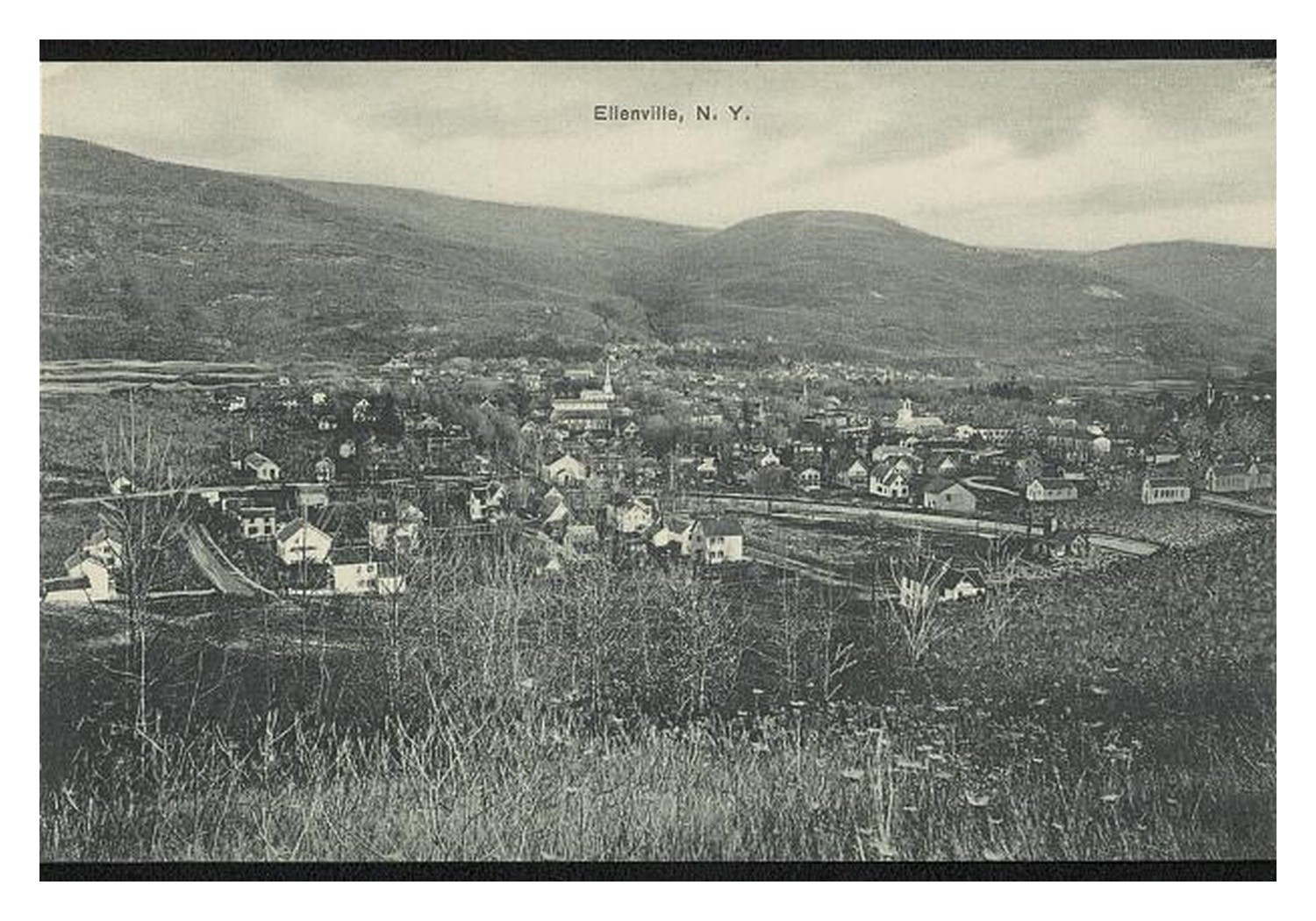 Ellenville New York Panoramic View Standard Postcard Ellenville New York Panoramic View Standard Postcard
