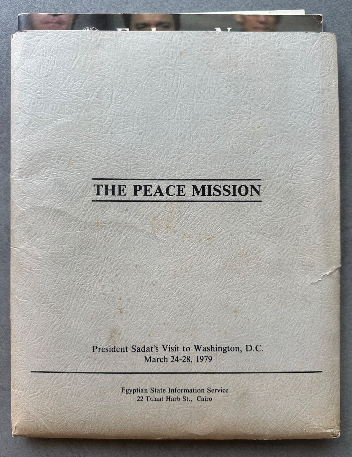 Egypt–Israel peace treaty Souvenir Folder With documents Sadat President Carter