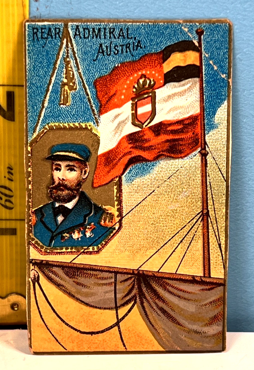1886 Allen & Ginter N17 Rear Admiral Austria Naval Flags