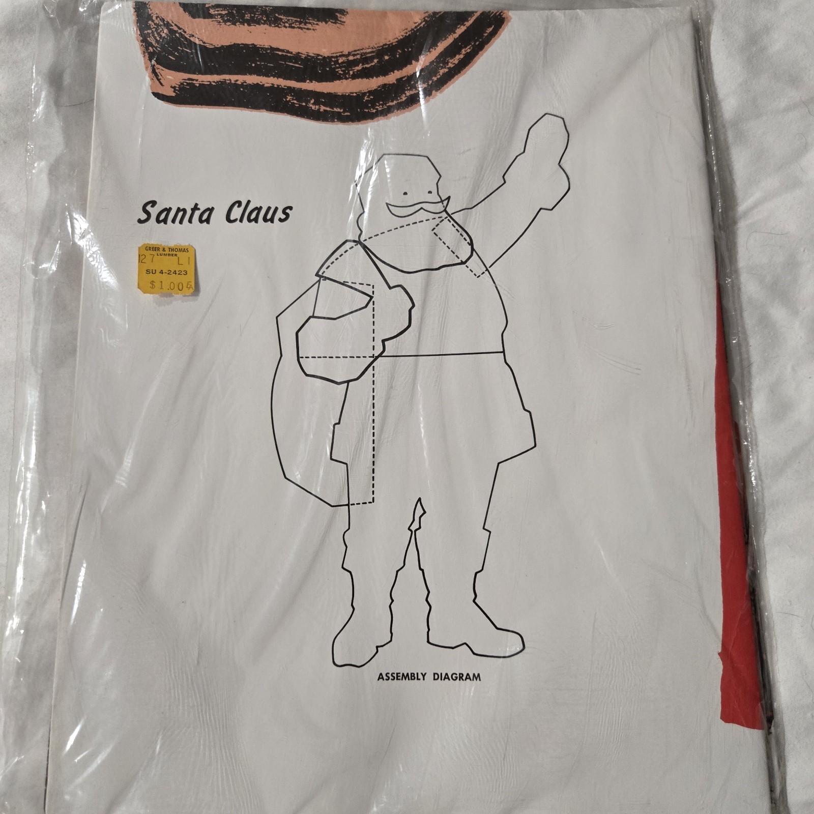 NEW 1956 Douglas Fir Plywood Vintage Santa Christmas Cut Out Patterns NOS NEW 1956 Douglas Fir Plywood Vintage Santa Christmas Cut Out Patterns NOS