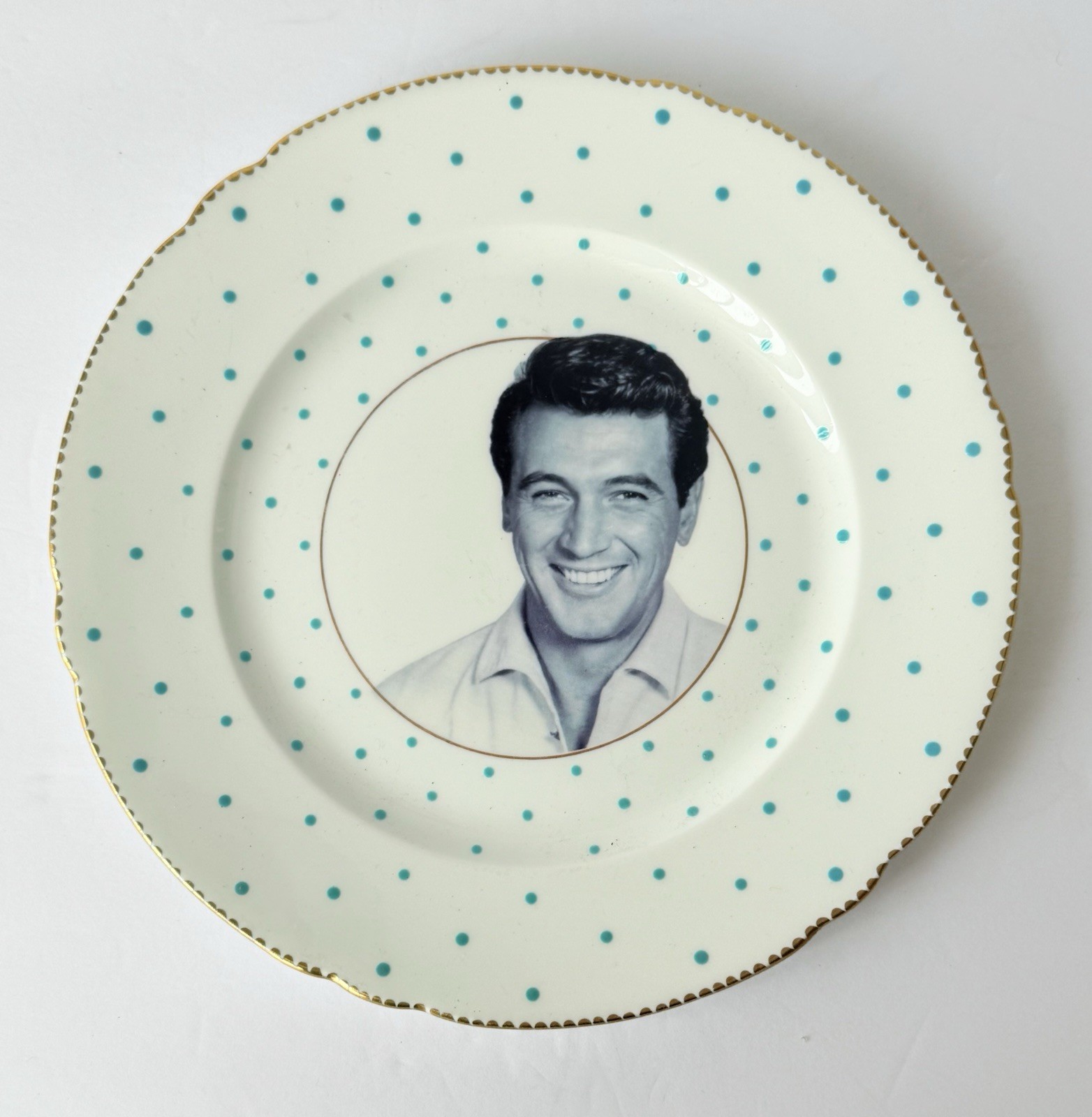 Rock Hudson Vintage Repurposed Decorative 8 inch Plate