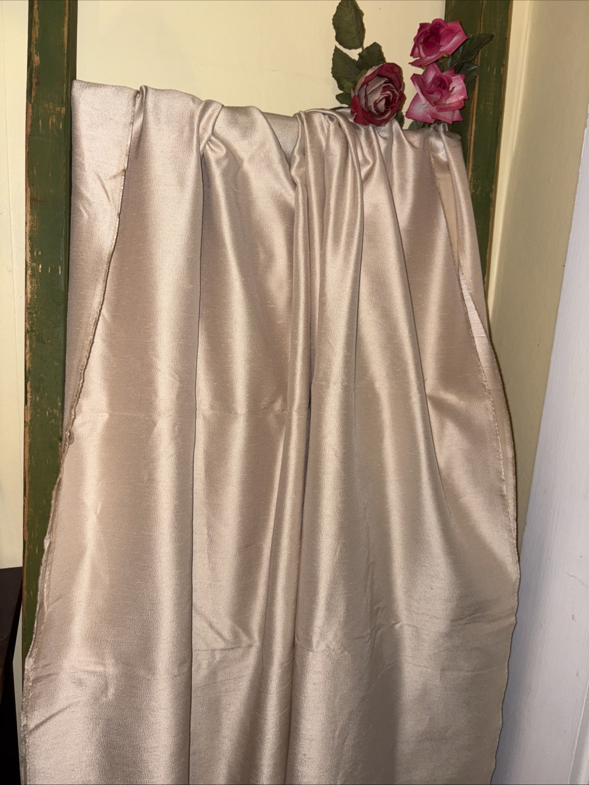 VTG Antique Satin 4 +Yds Gold & Formal NOS Rare Find Popular 1970’s VTG Antique Satin 4 +Yds Gold & Formal NOS Rare Find Popular 1970’s