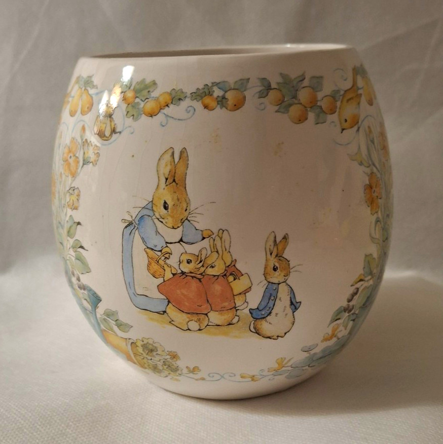 Vtg Teleflora Beatrix Potter Peter Rabbit Ceramic Figurine Cottagecore 1996 