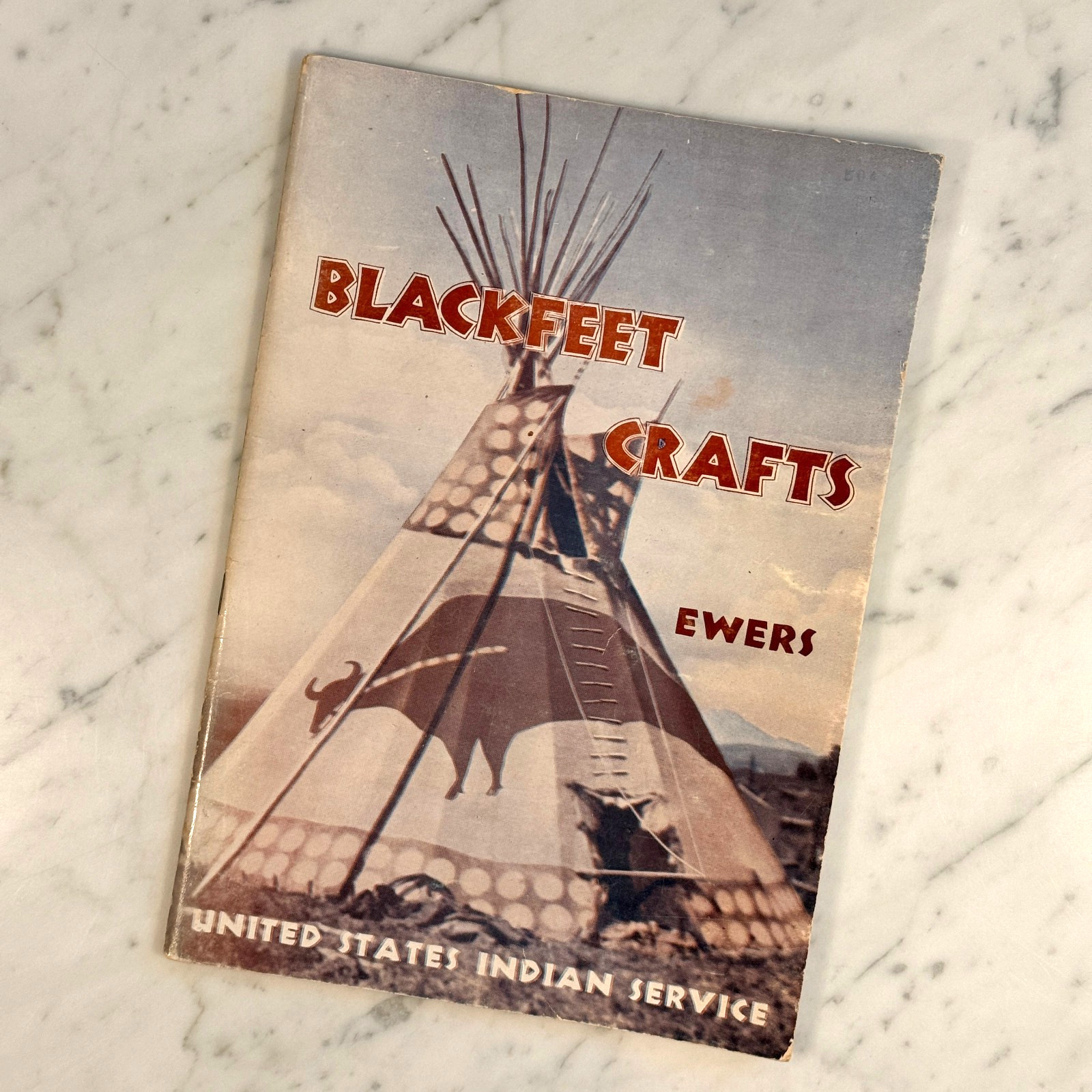Blackfeet Crafts - 1945 Indian Handcraft Pamphlet No 9 - US Native Gov\'t Service