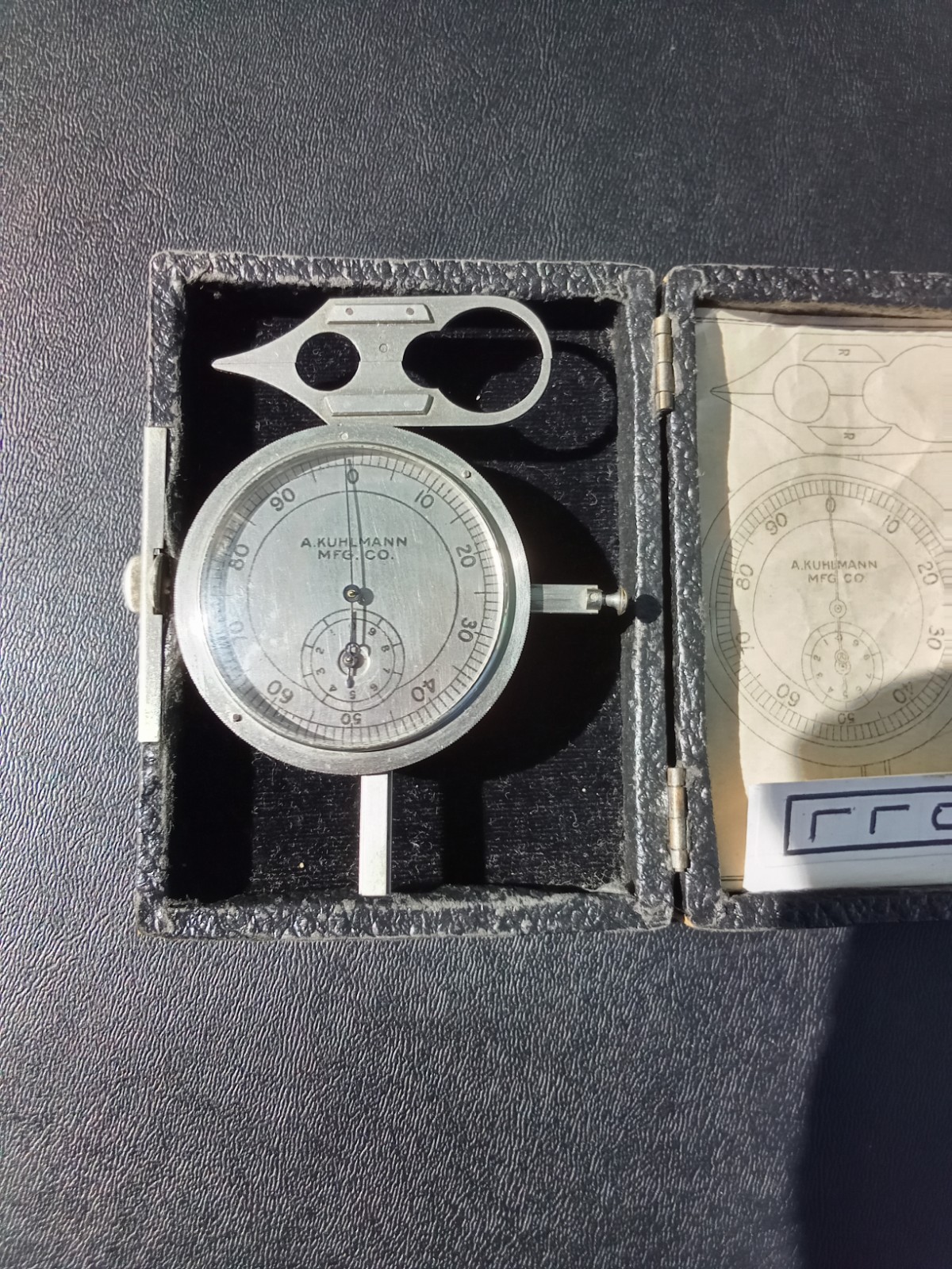 Rare Antique MACHINIST TOOL KUHLMANN COMPLEX FANCY DIAL CALIPER OR INDICATOR