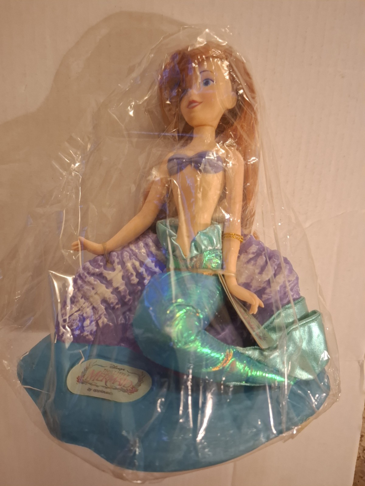 VTG APPLAUSE LITTLE MERMAID ARIEL DOLL on WATER ROCK SEAT NEW 1989 Shelf Wear