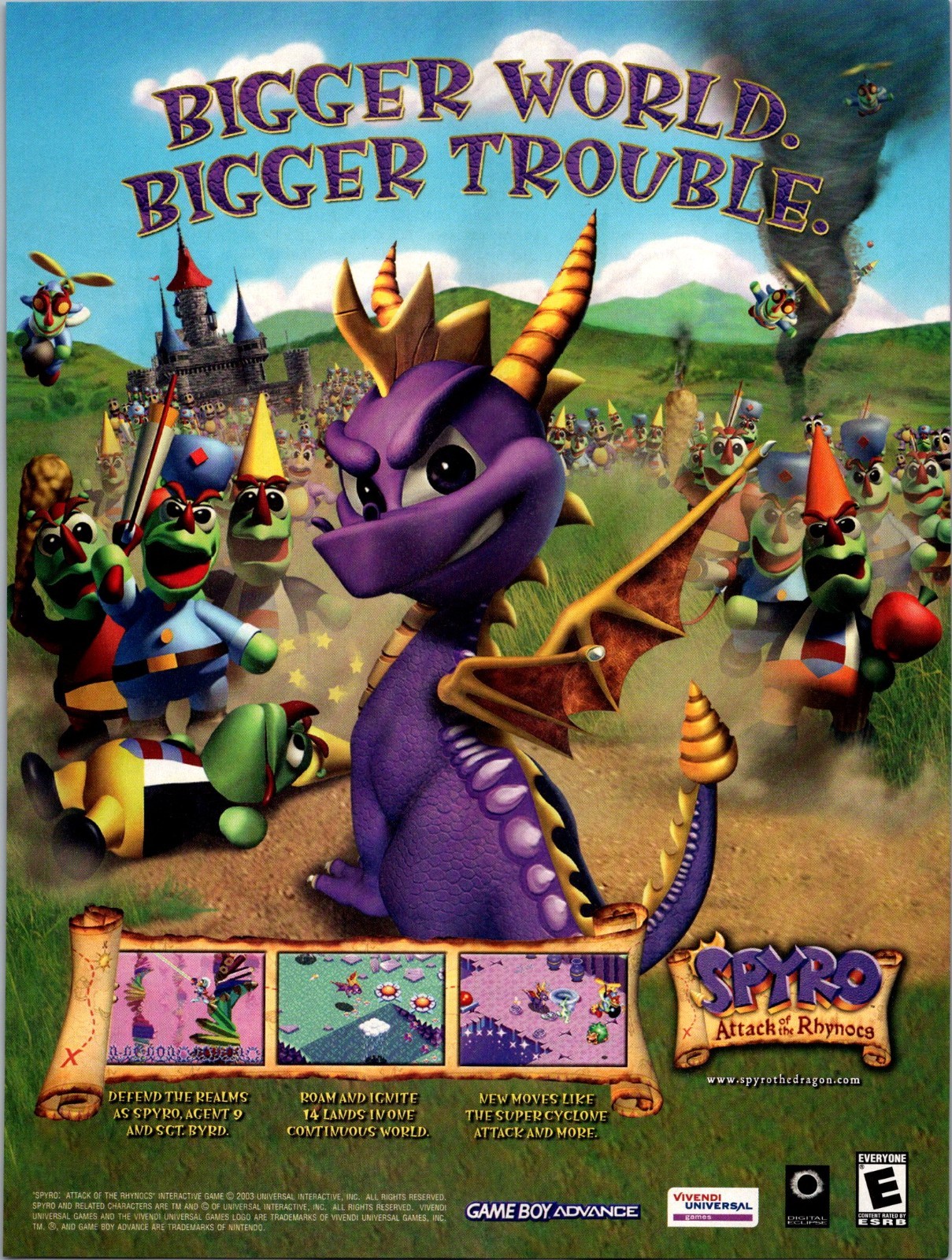 Spyro: Attack of the Rhynocs (2003) - GBA - Print Ad/Mini Poster Promo Art