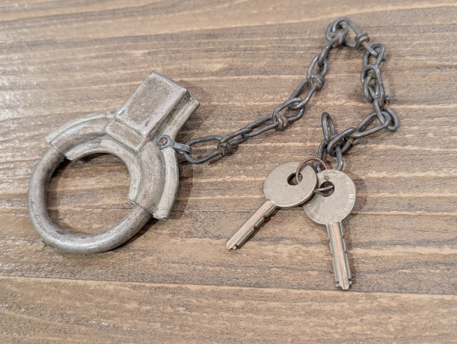 VINTAGE STERLING LOCK COMPANY PADLOCK - GAS PUMP LOCK WITH KEY 2 Keys