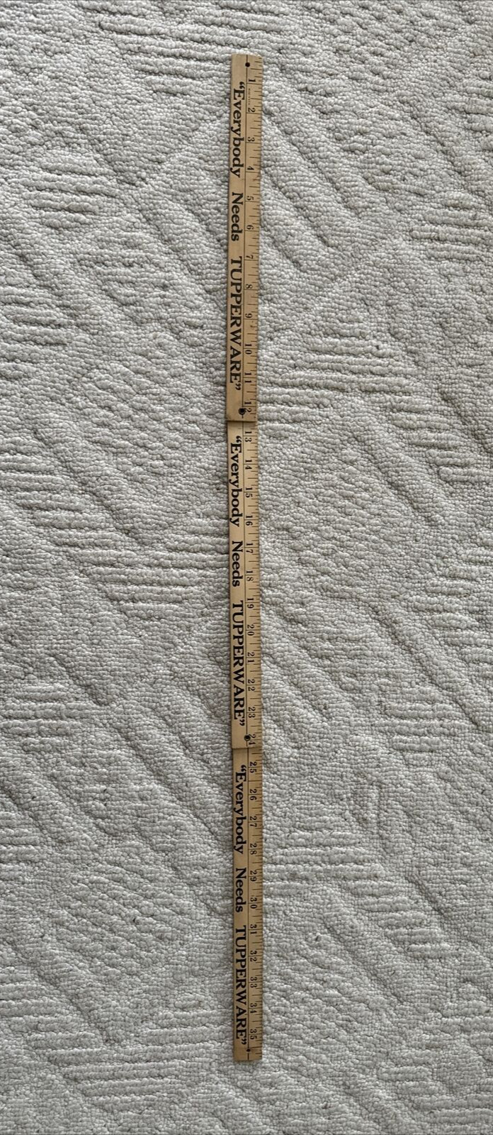 Vintage Wooden Tri-Fold Advertising Yard Stick \