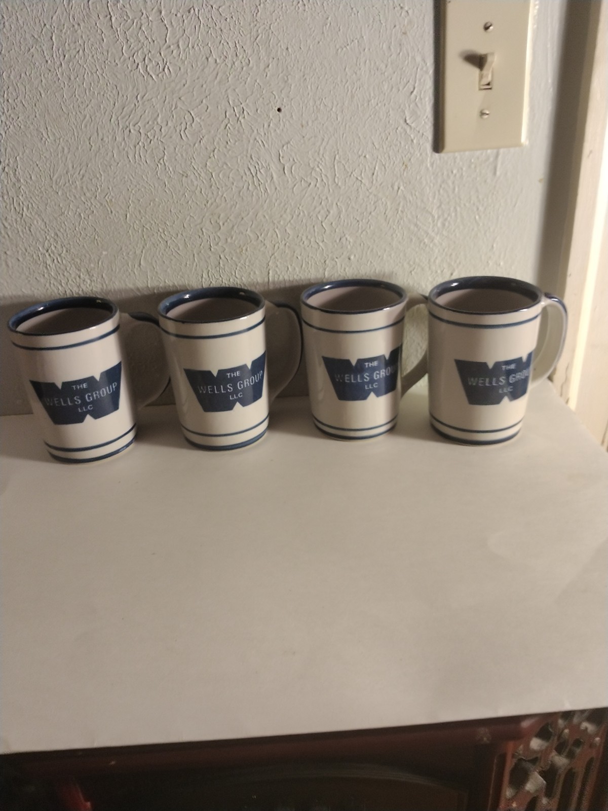 4 Vtg. Louisville Stoneware Coffee Mugs The Wells Group LLC West Liberty Kentuck