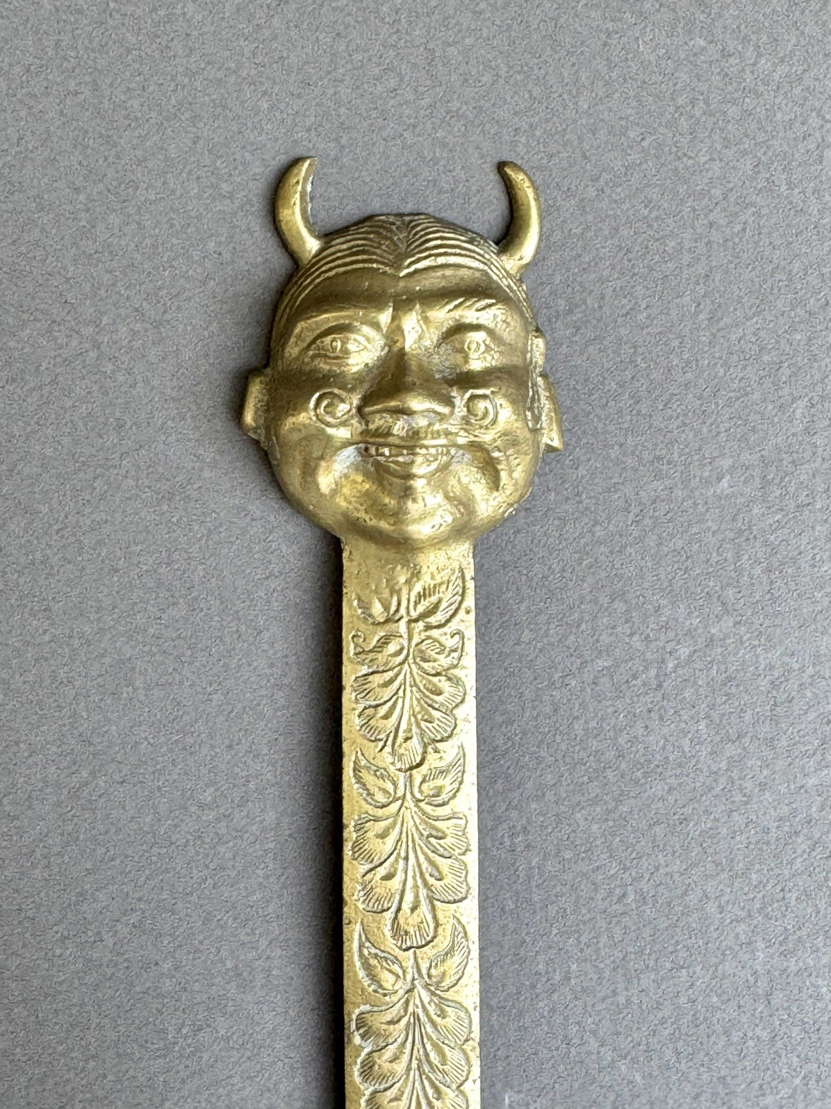 Vintage Brass Letter Opener, Whimsical Devil, Mythical, Unusual, Victorian 
