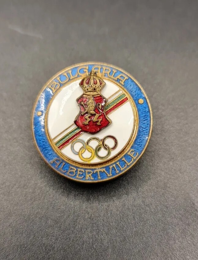 Olympics 1992 Albertville Bulgaria NOC Pin Badge
