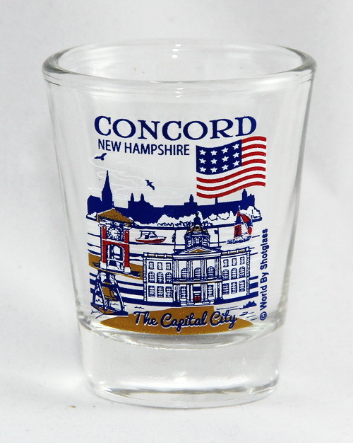 CONCORD NEW HAMPSHIRE GREAT AMERICAN CITIES COLLECTION SHOT GLASS SHOTGLASS