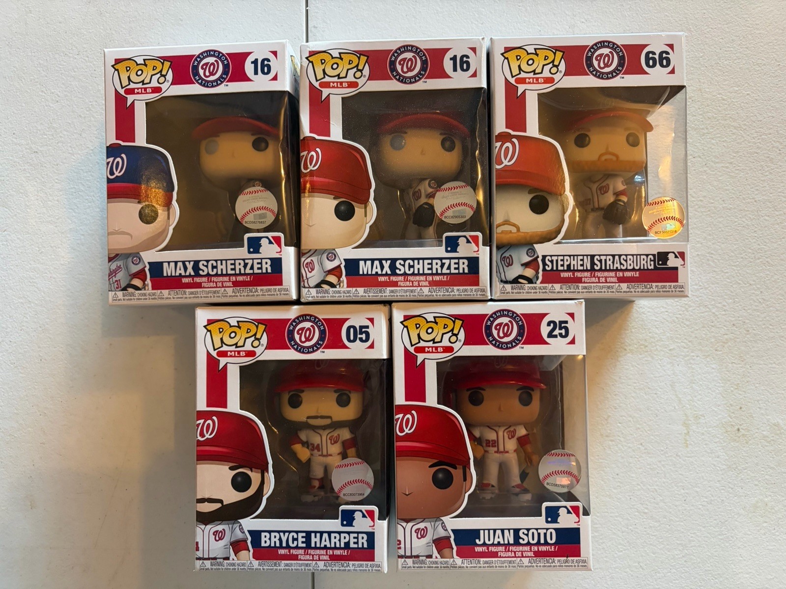 Lot of 5 Washington Nationals Funko Pops All In Box