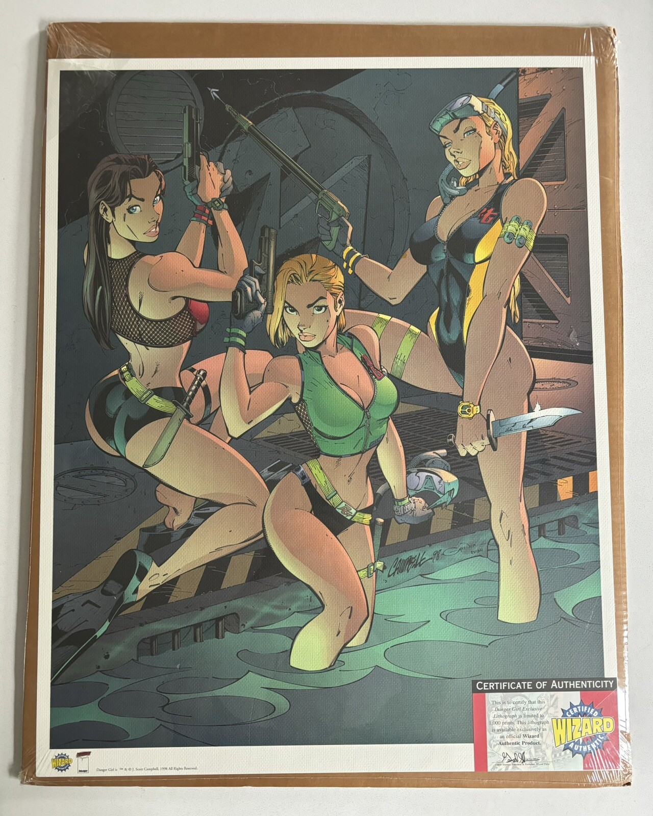 Danger Girl Wizard Exclusive Lithograph Limited Ed of 1000 RARE 1998 22 Danger Girl Wizard Exclusive Lithograph Limited Ed of 1000 RARE 1998 22