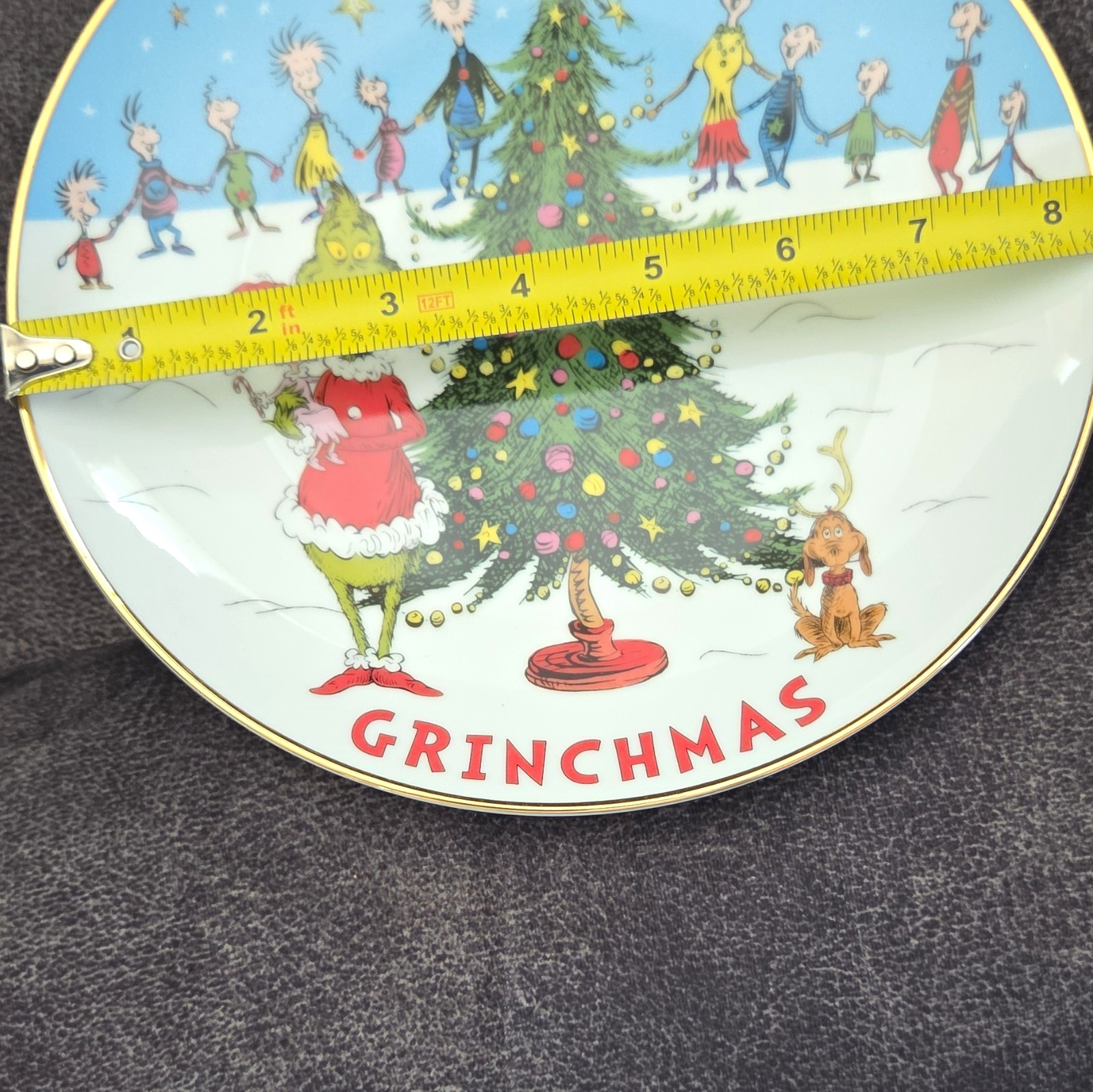 The Danbury Mint Grinch Dr. Seuss Limited Edition Collector Plate 8 in A0042