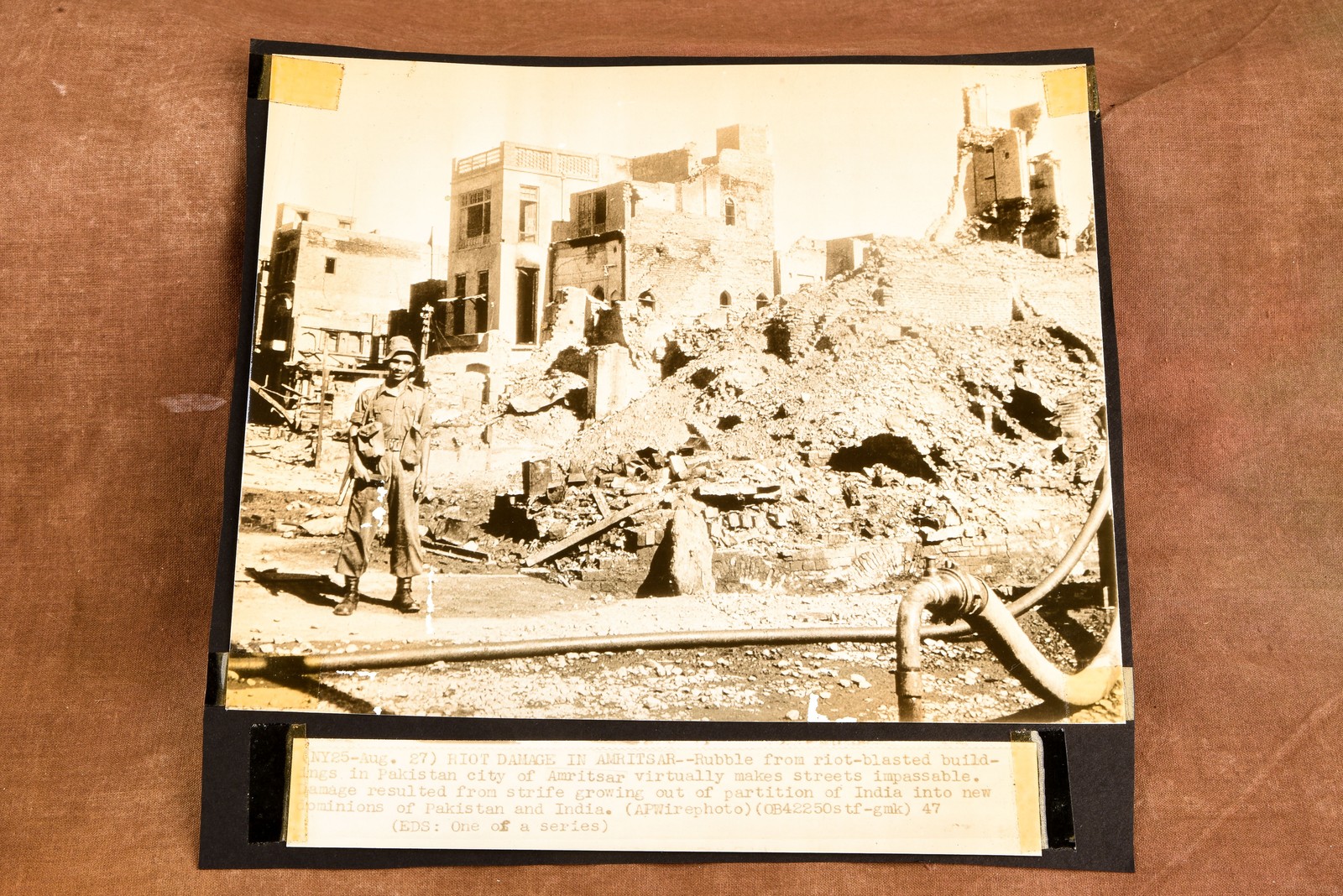 Amritsar India Partition Riot Damage Rubble 8⅜×8 1947 AP Wire Photo V34