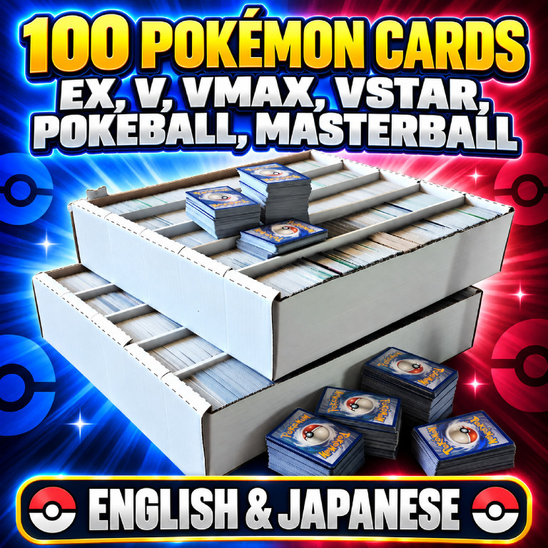 Pokémon 100 ULTRA RARE V & EX Card Lot - English & JP - Poke/Masterball V EX+ Pokémon 100 ULTRA RARE V & EX Card Lot - English & JP - Poke/Masterball V EX+