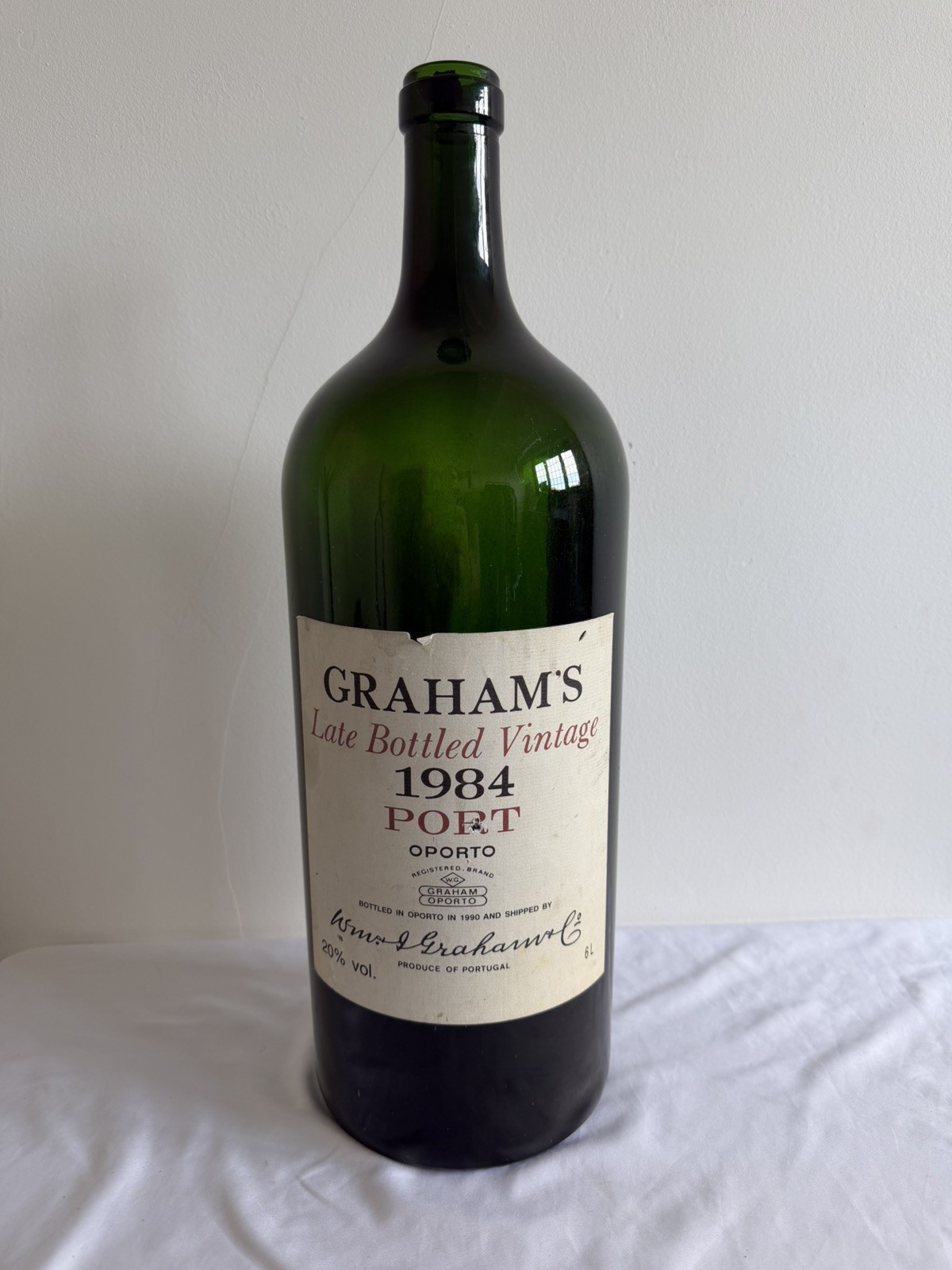 Graham’s 1984 Late Bottled Vintage Port 6L Empty Bottle Bar Pub Display