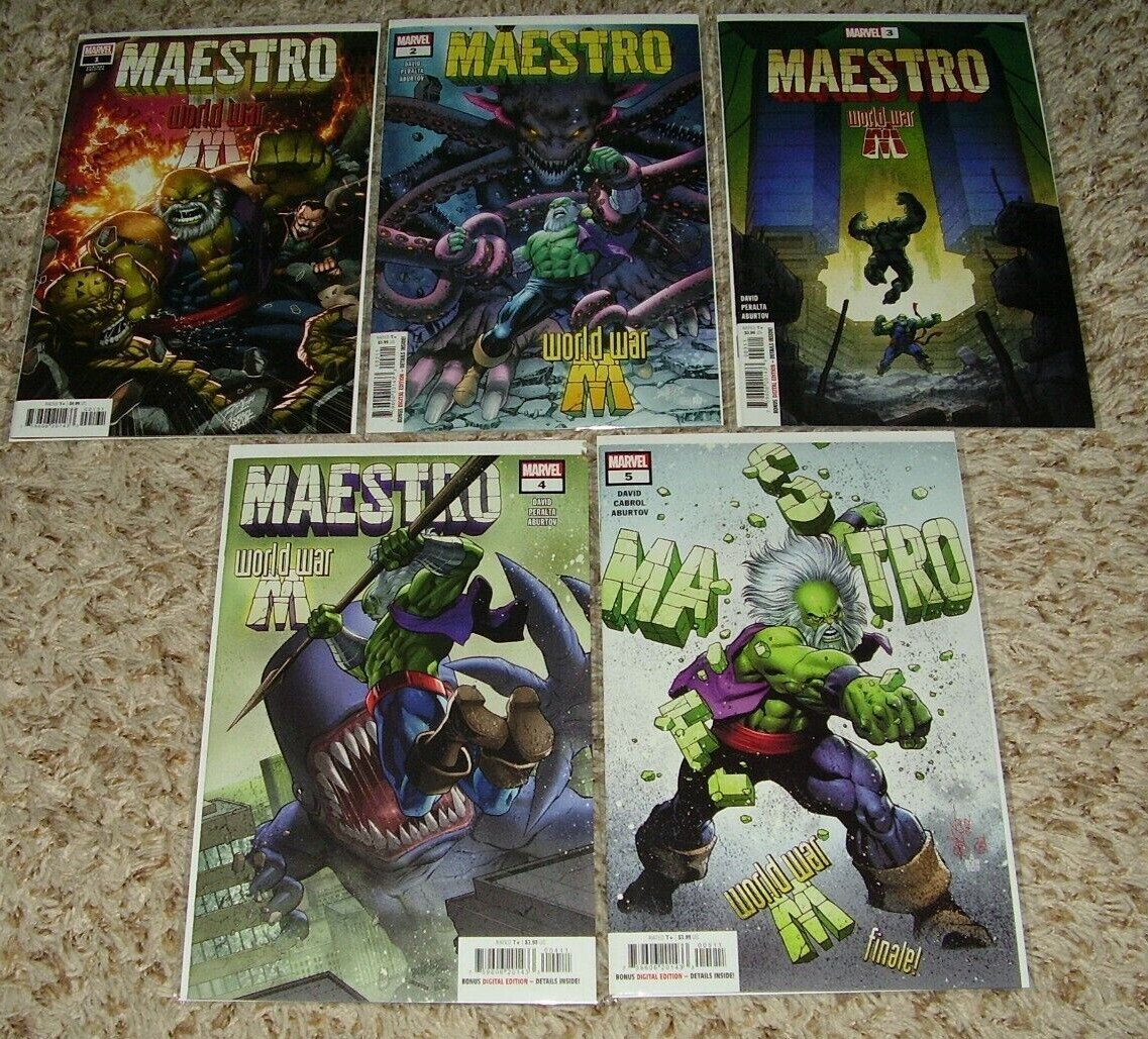 MAESTRO WORLD WAR M 1 2 3 4 5 NM Complete set 1-5 THE HULK