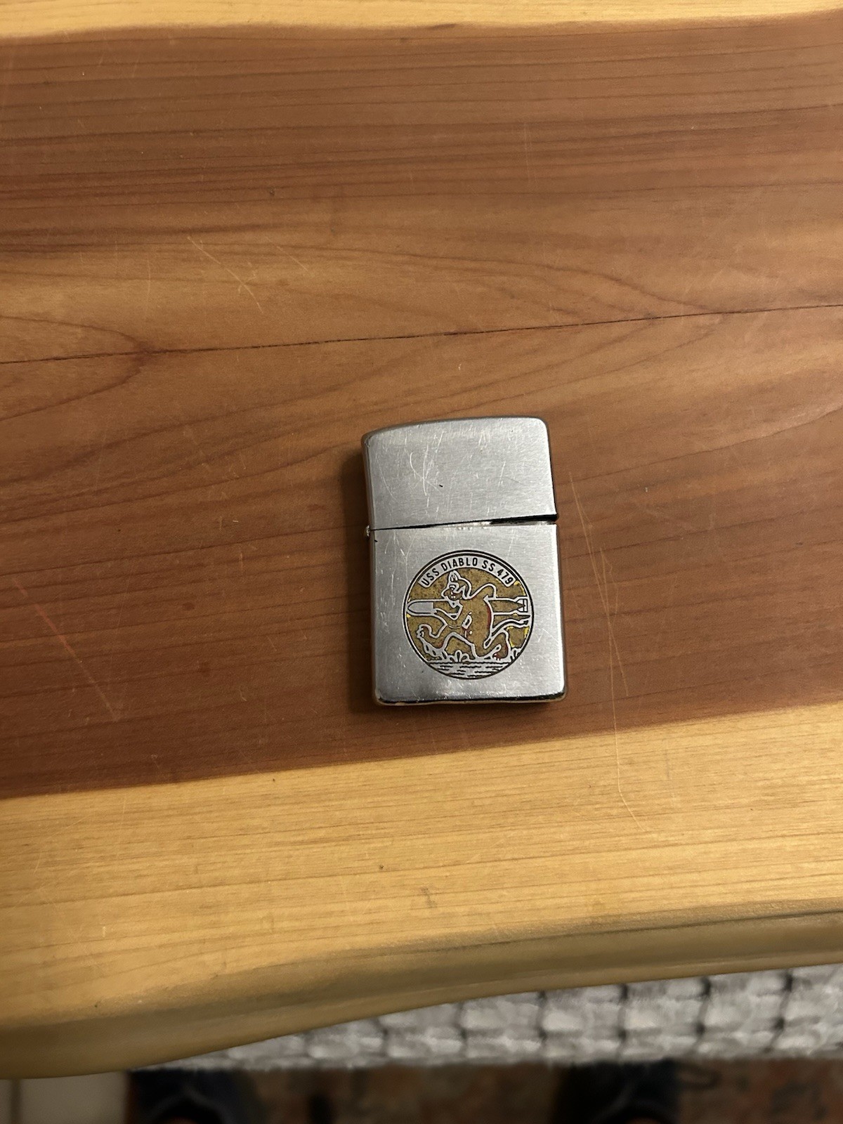 Vintage Zippo Lighter USS Diablo SS479 Patent 2517191