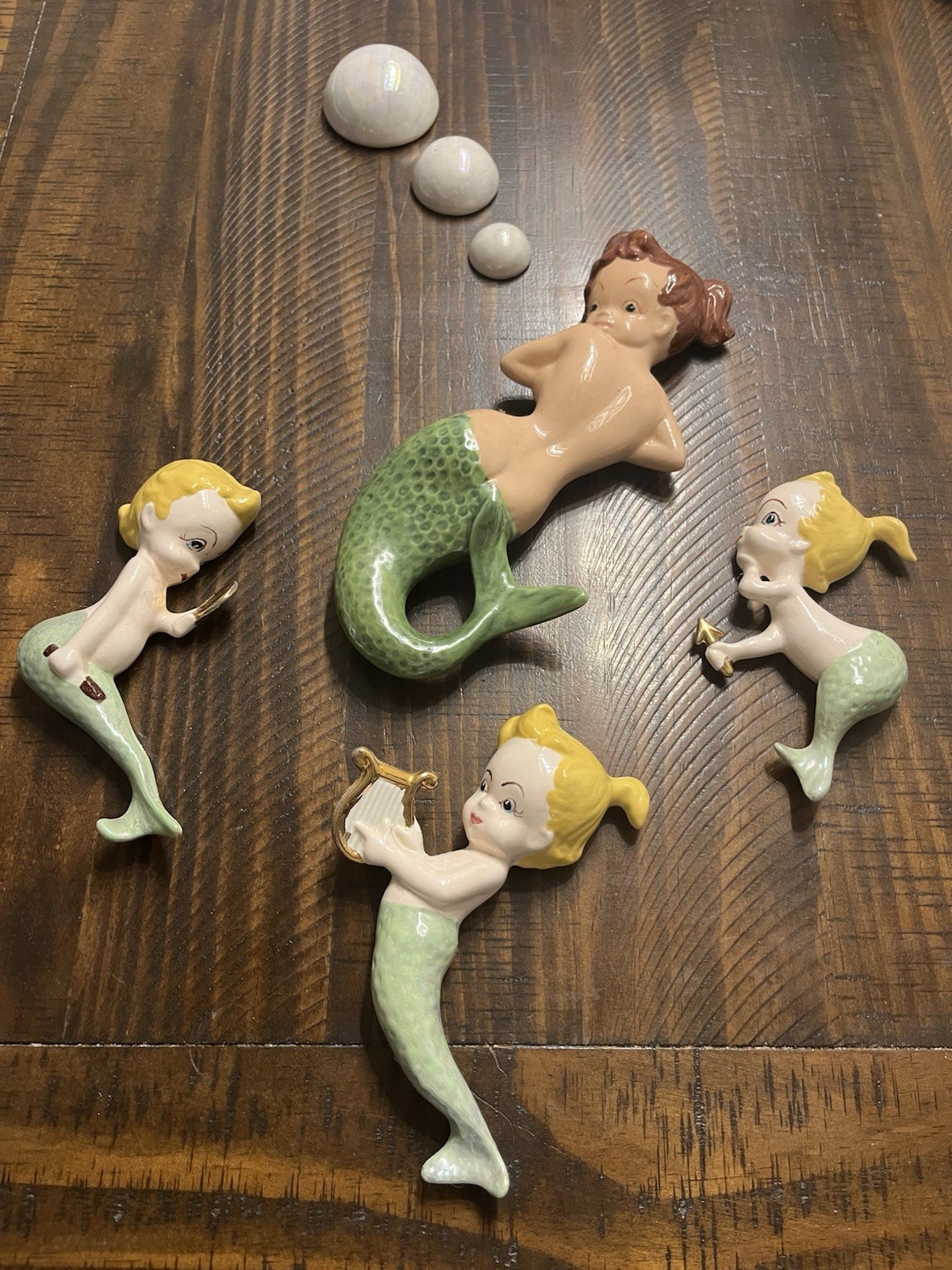 Vintage (50’s -60’s) Set Mermaids Wall Plaques