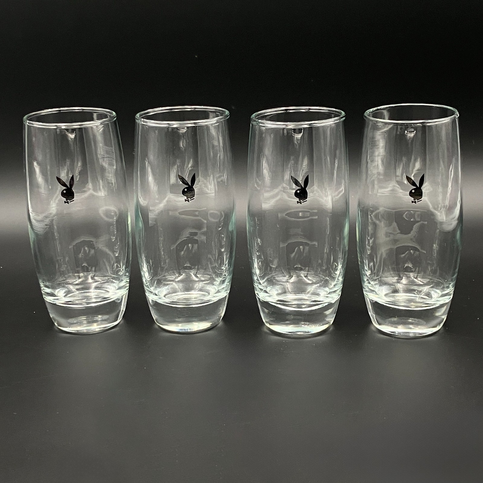 Vintage 60s-70s  Playboy Bunny Whiskey Glasses (Set of 4)