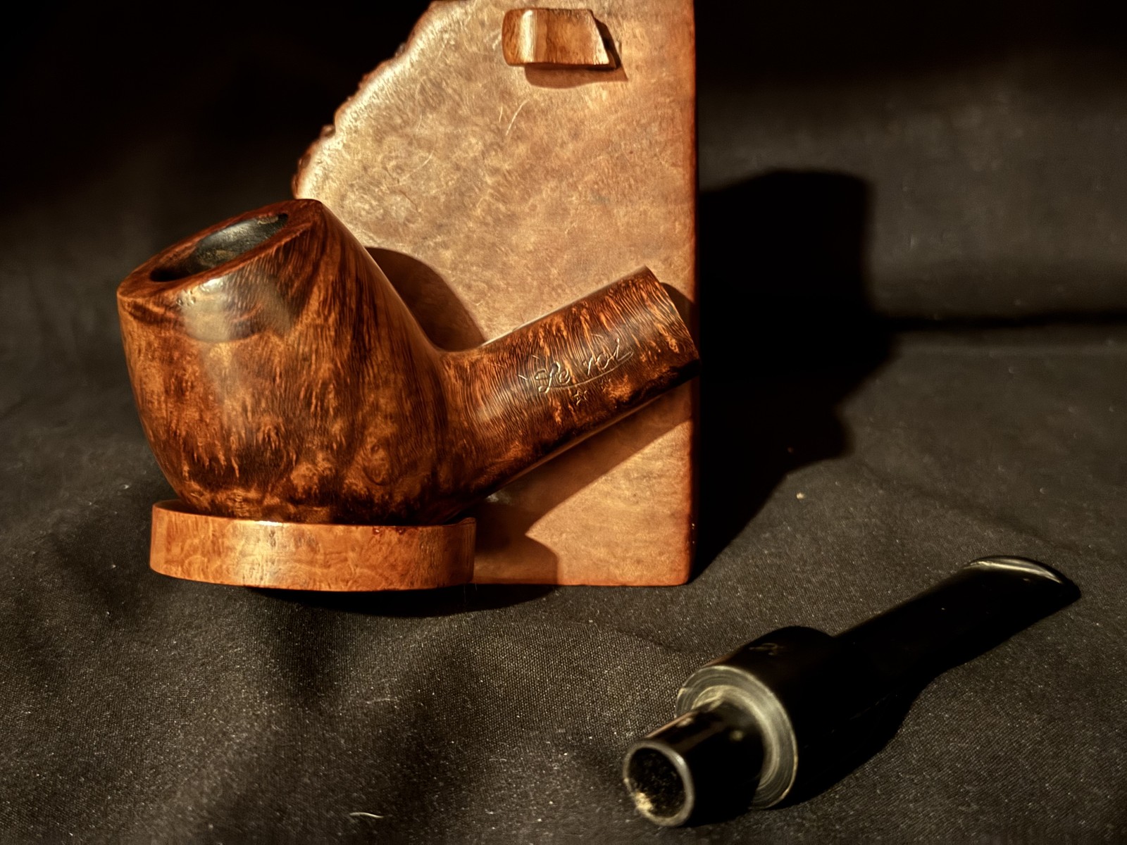 De Roi Two Star Lord Nelson (54) Smooth Straight Brandy Vulcanite Saddle Stem